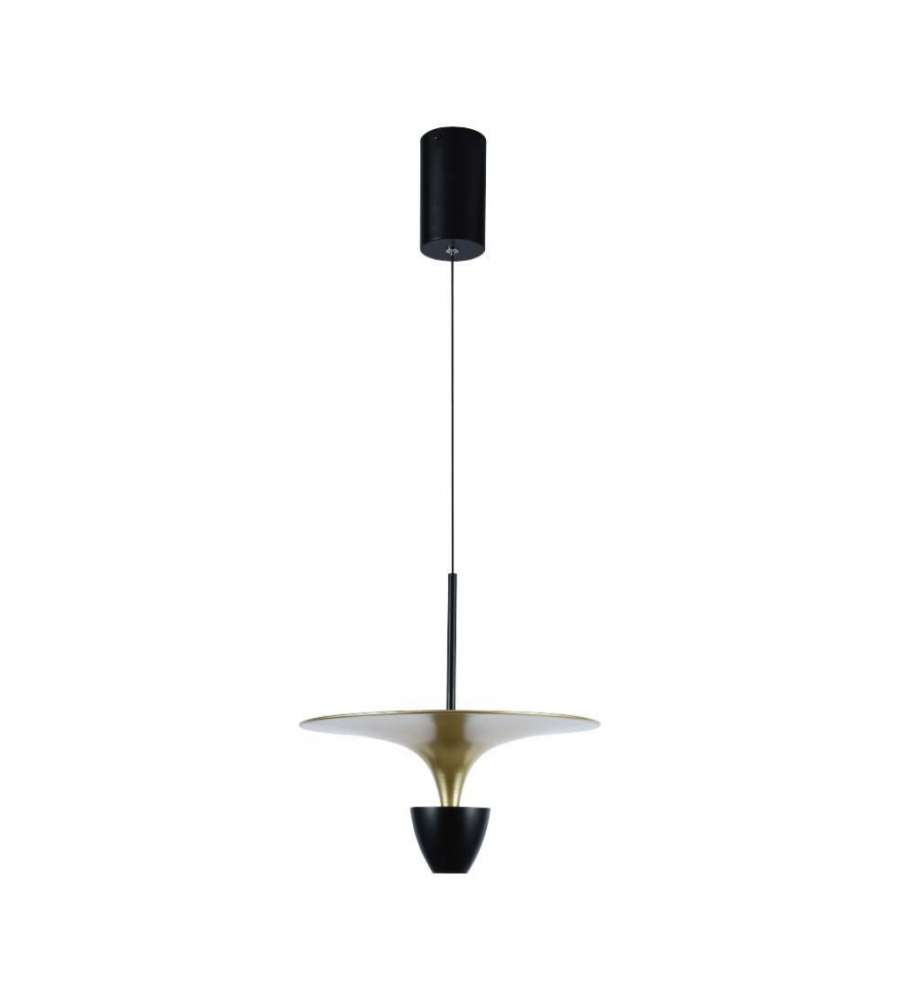 V-TAC Lampadario LED 9W dal Design Moderno 30*320*100Cm Colore Verniciato Oro e Nero 4000K