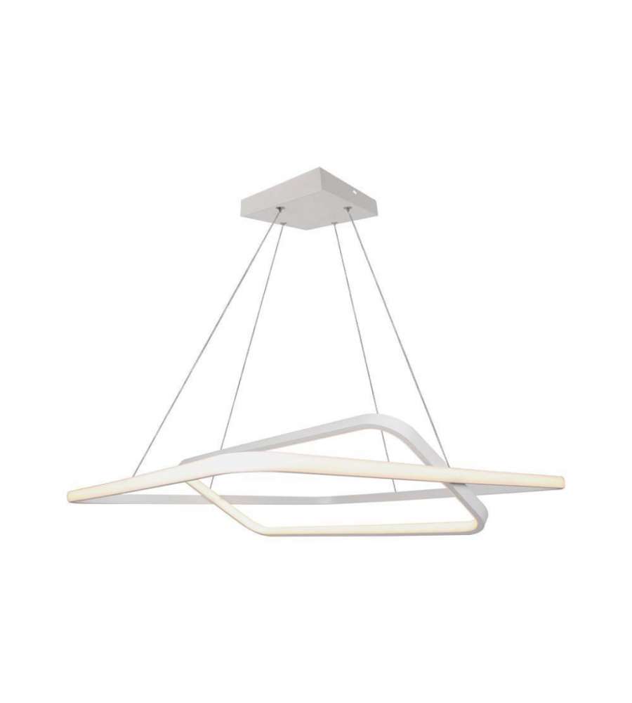 V-TAC Lampadario LED a Sospensione 50W Metallo Bianco 60x60x120cm 4000K Dimmerabile