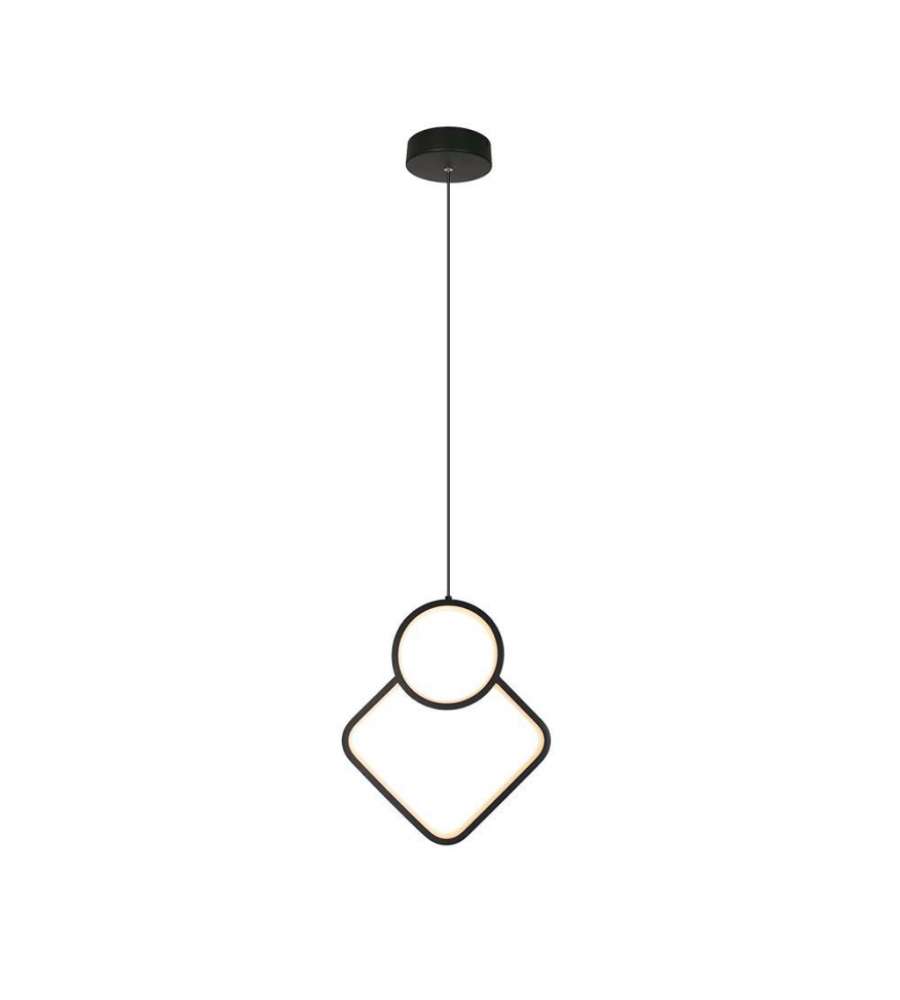 V-TAC Lampadario LED a Sospensione 12W Design Moderno 280*1800mm Regolabile Nero 4000K