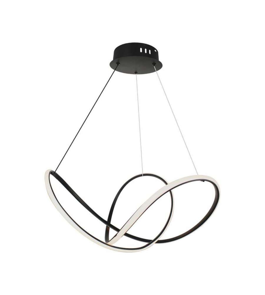 V-TAC Lampadario LED a Sospensione 49W in Metallo Colore Nero 70*10cm Dimmerabile 3000K