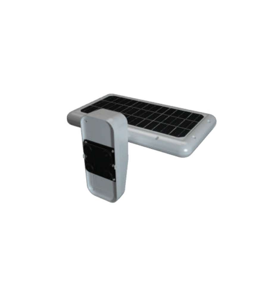 V-TAC Lampada LED Solare 15W da Muro Rettangolare con Batteria LiFePO4 3.2V Colore Nero CCT: 6000K+4000K IP65