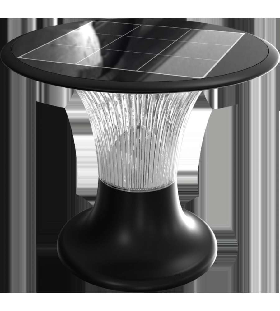 V-TAC Lampada LED Solare 15W da Terra Batteria LiFePO4 3.2V Colore Nero CCT: 6000K+4000K  IP65