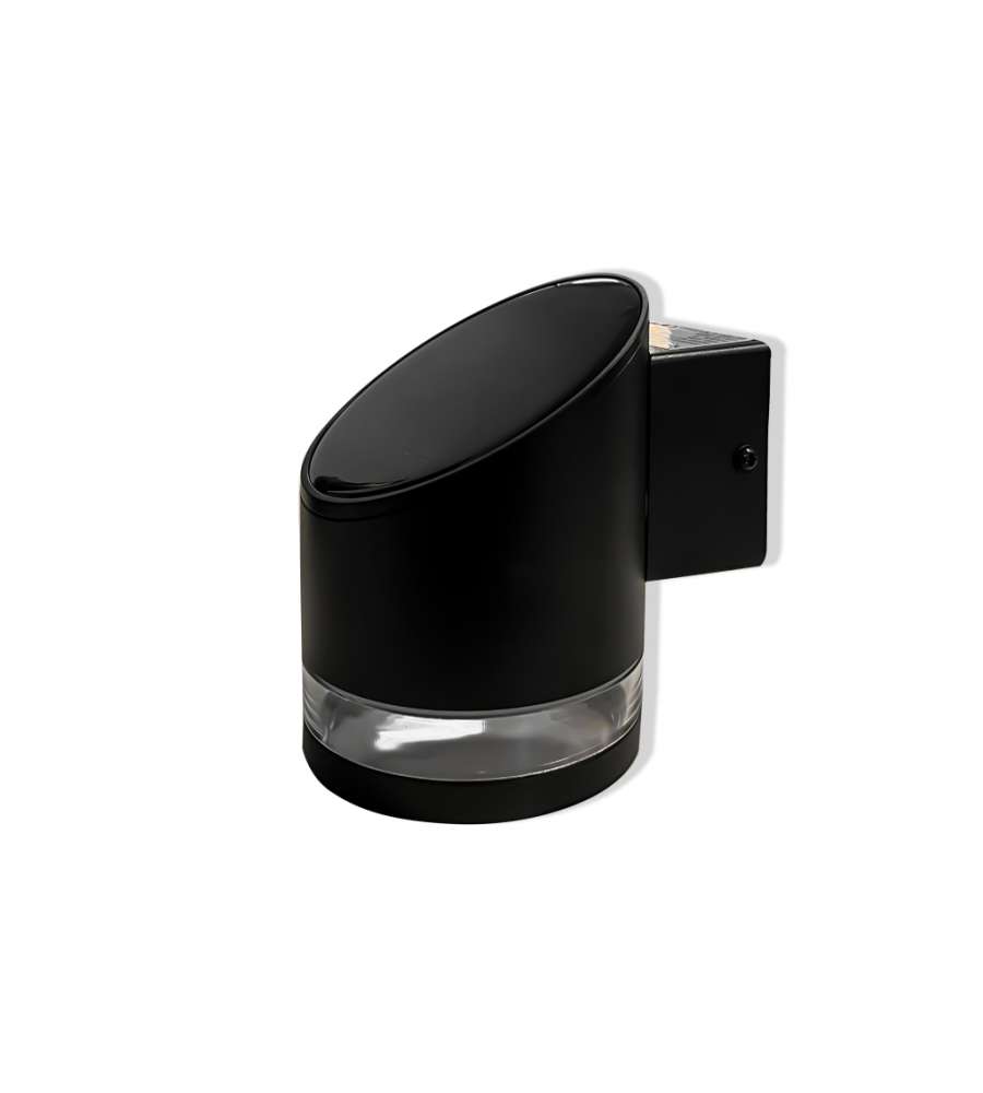 V-TAC Lampada LED da Giardino Cilindrica con Pannello solare 1W Corpo Nero 121*90*112.5mm 3000K IP54