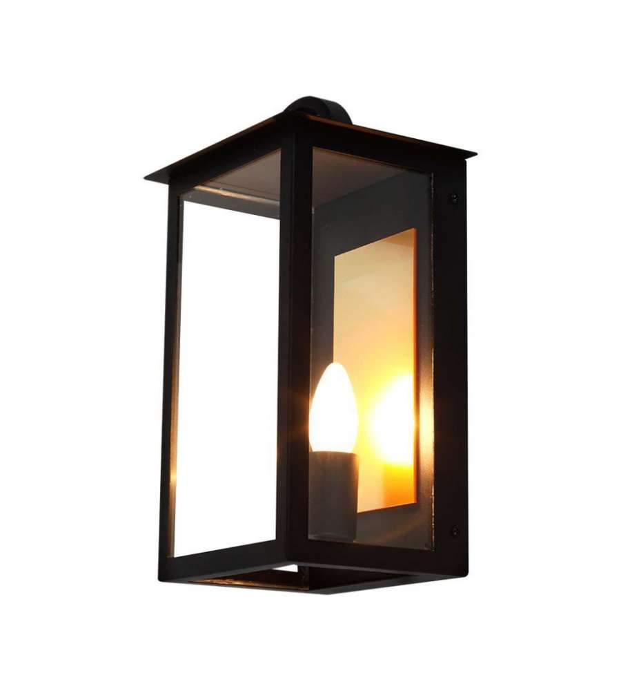 V-TAC Lampada LED da Muro Lanterna 200*168*350mm Portalampada E14 (Nero IP65