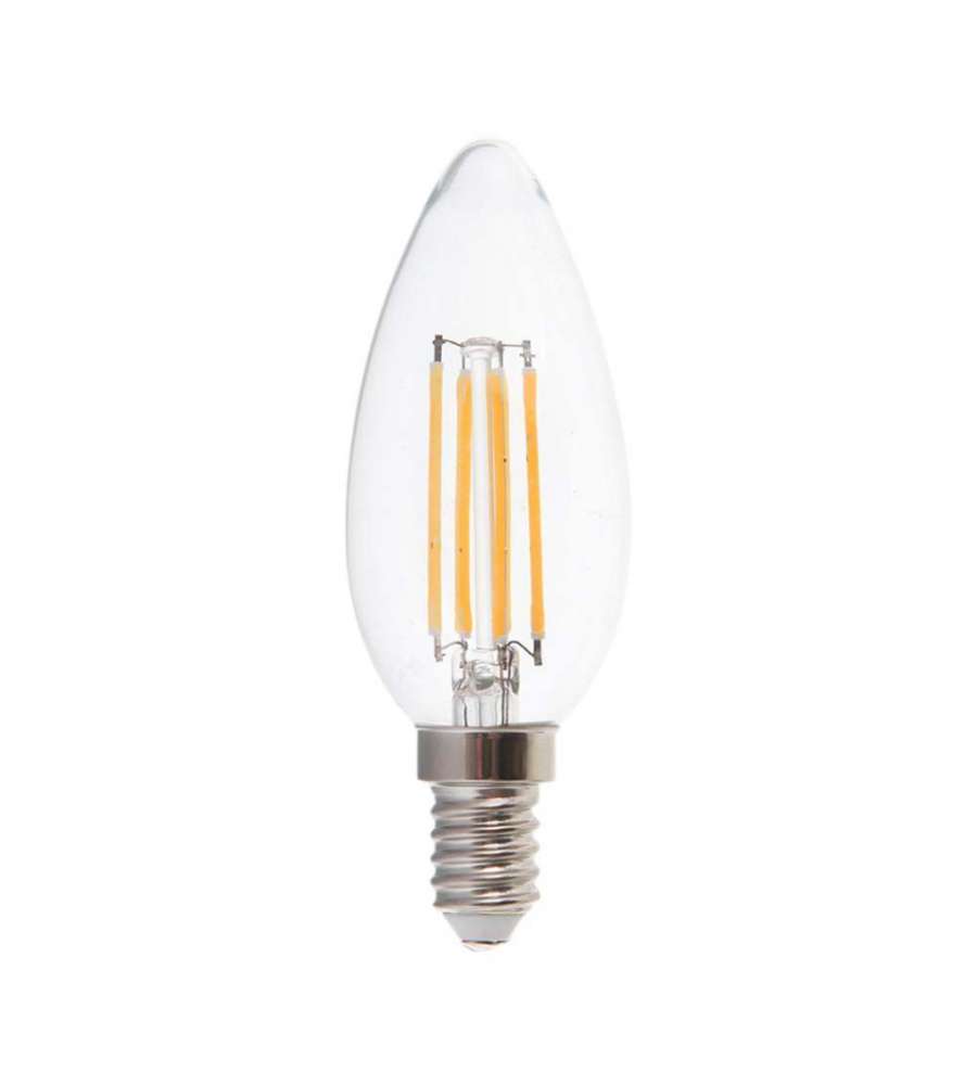 V-TAC Lampadina LED E14 6W 130LM/W Candela Filamento 3000K