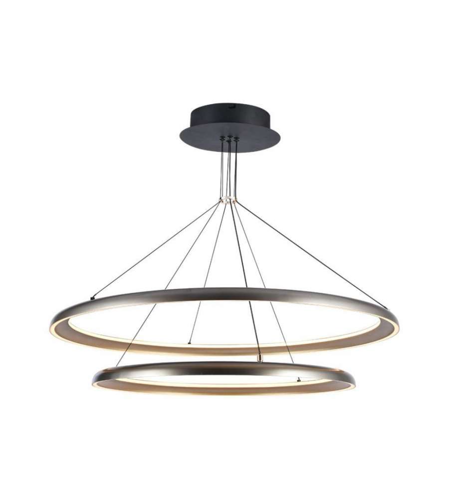 V-TAC Lampadario LED Sospensione 65W Design Moderno Colore Grigio Champagne 600x1070mm 3000K