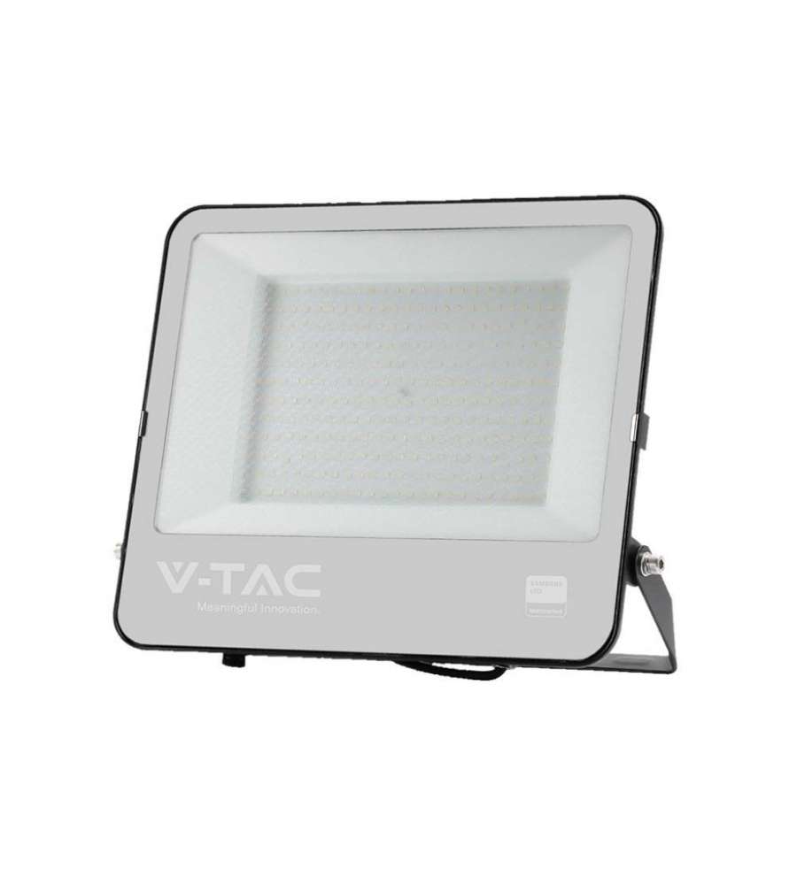 V-TAC Faro LED SMD Chip Samsung 200W Cavo 1m Colore Nero 6400K IP65