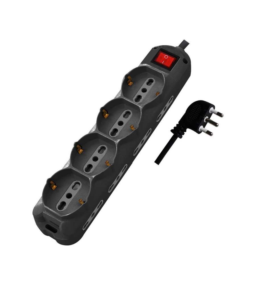 V-TAC Multipresa Cavo 1,5m 8 Prese 10/16A 2P+T Bipasso + 4 10/16A 2P+T Schuko + Interruttore Spina 16A 2P+T