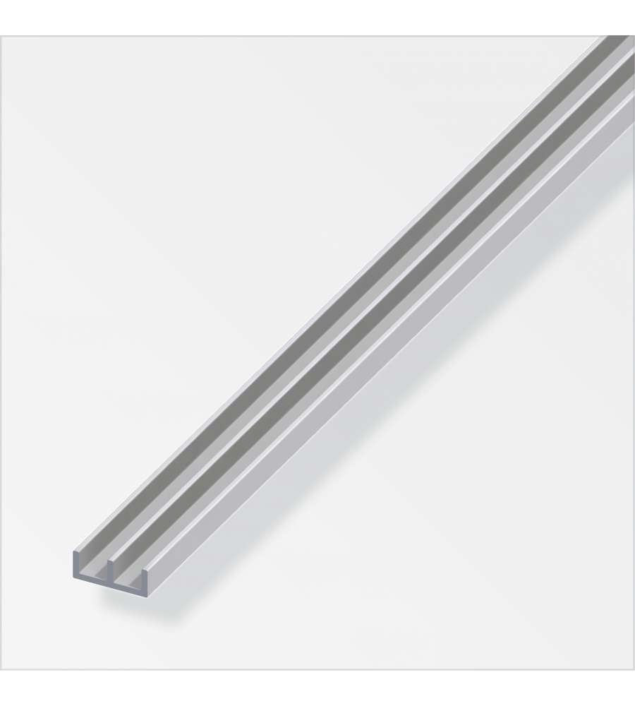 Profilo Guida 6X15,9X6 Alluminio  Argento 1Metro