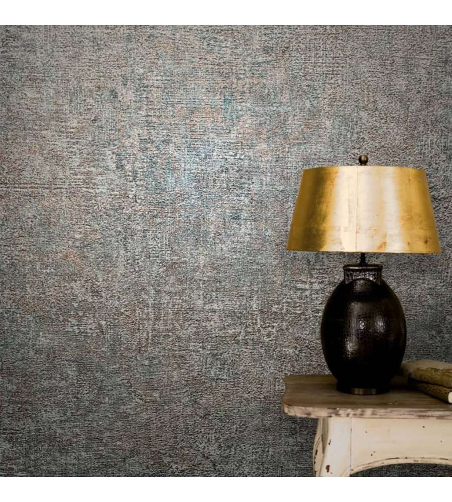 Vintage Deluxe Carta da Parati Stucco Look Grigia e Marrone