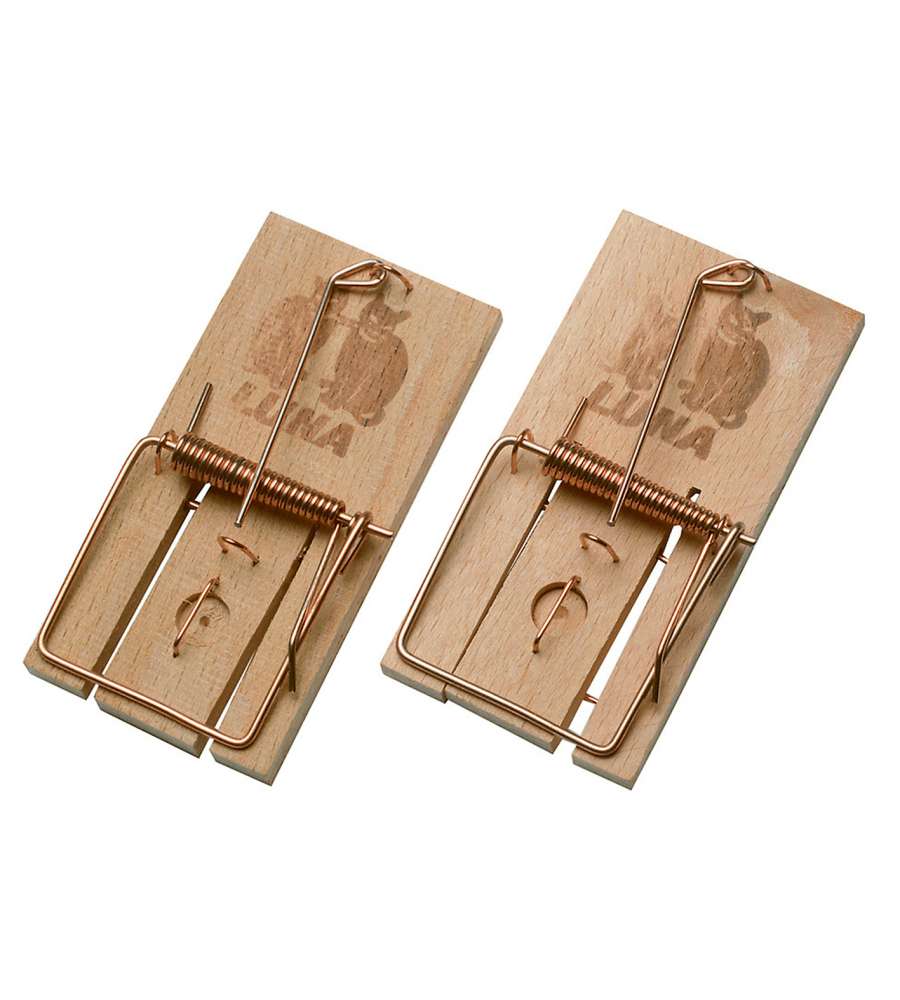 Trappola per topi in legno 2 pz.