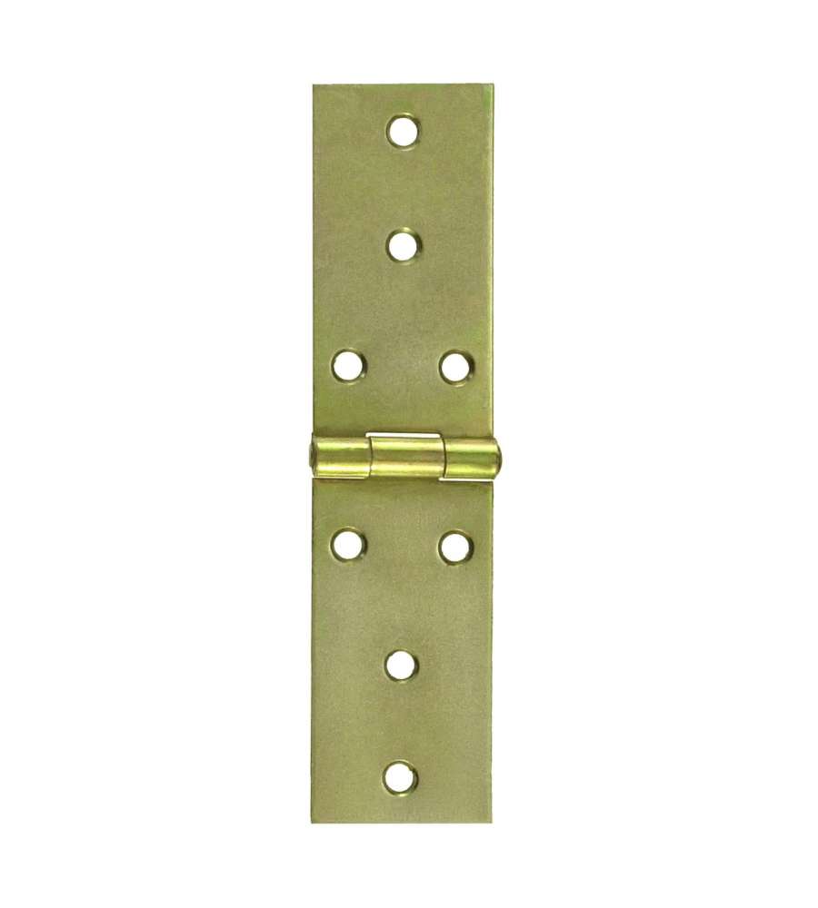Cerniera stretta lunga zincata gialla 80x28 mm in acciaio