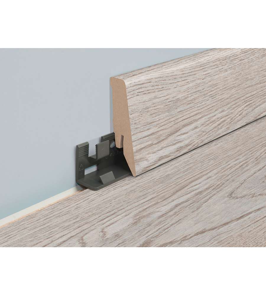 Battiscopa in MDF compatibile con pavimento laminato White oiled