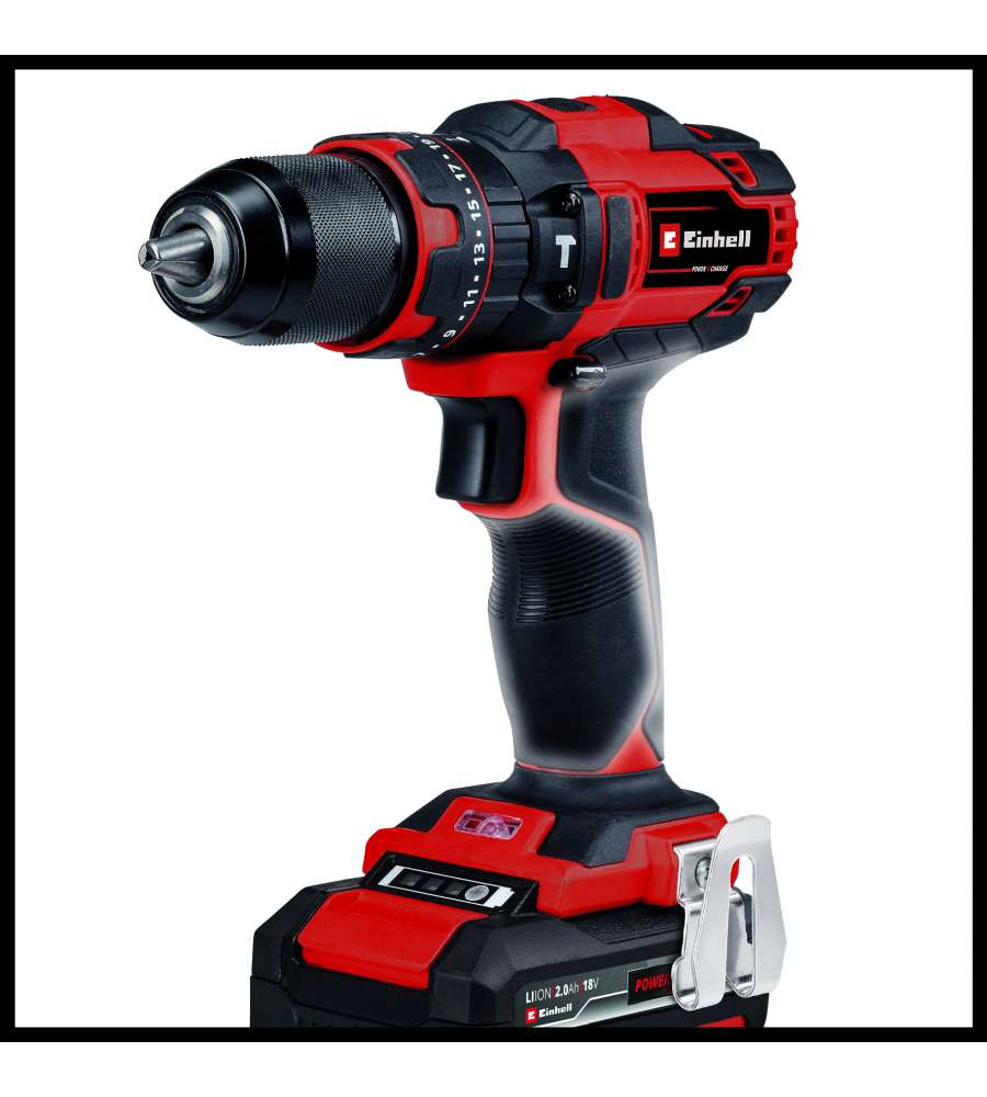 Einhell Trapano Avvitatore a Batteria TE-CD 18/40 Li-i - 650W, 64 Accessori