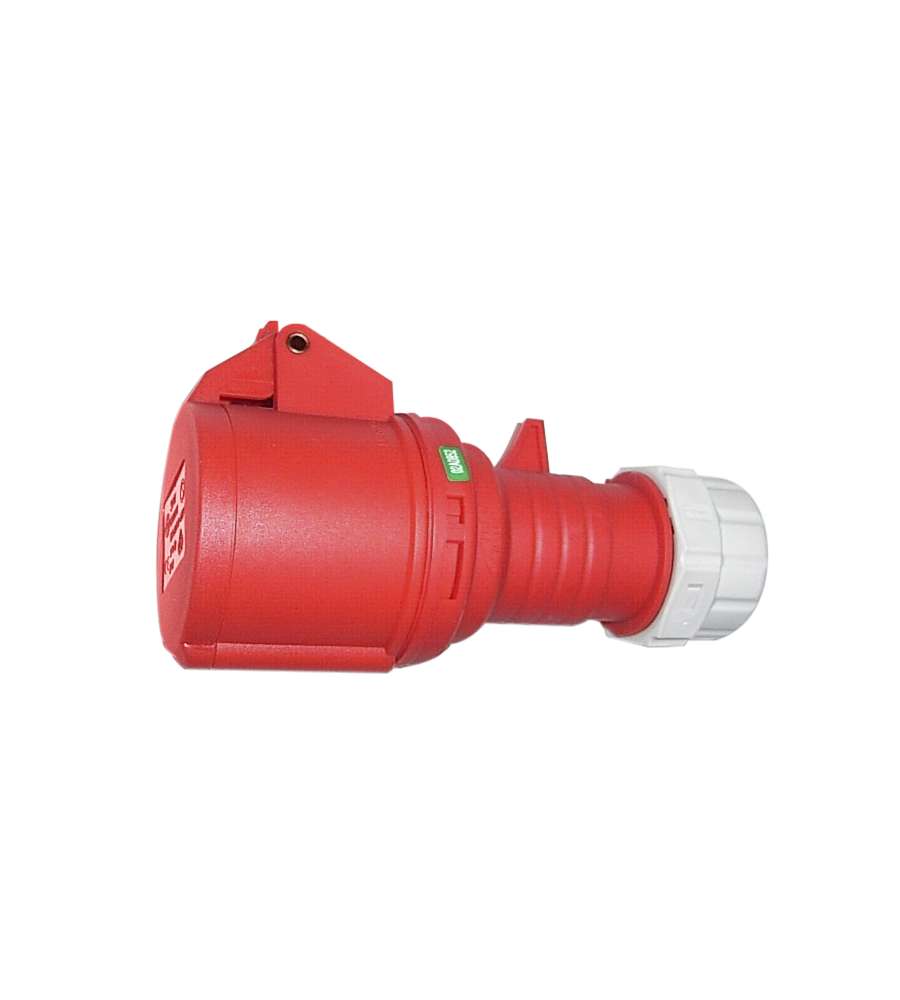 Presa CEE 400V 16A - Rosso - 130x65 mm