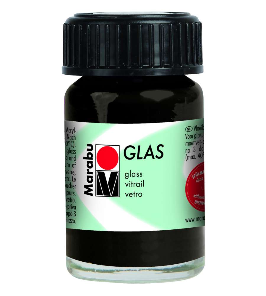 Marabu Glas 073 15 ml Nero