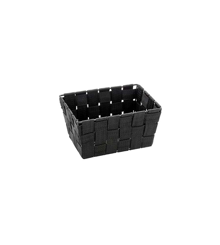 Wenko Cestino Bagno Adria Mini - Nero - 19x9x14 cm