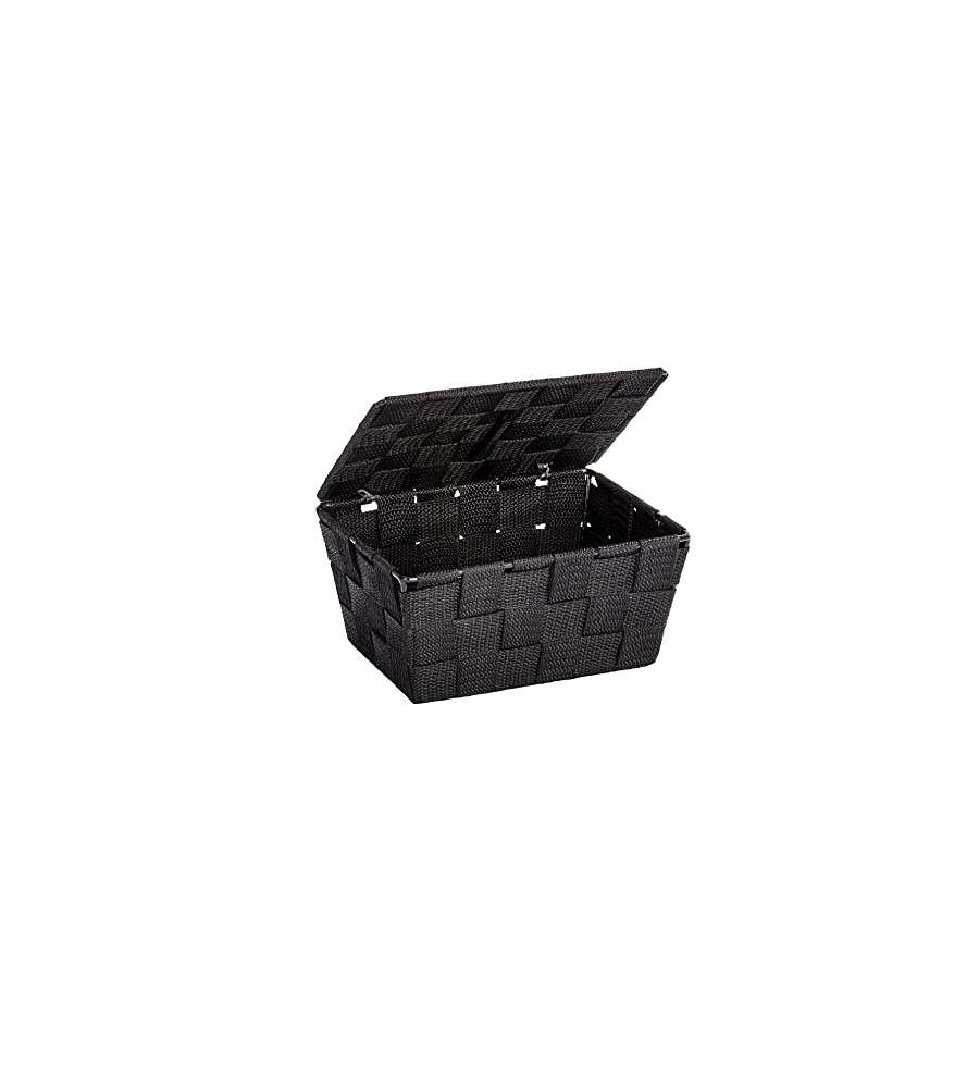 Wenko Cestino da Bagno Adria - Nero - 19x10x14 cm