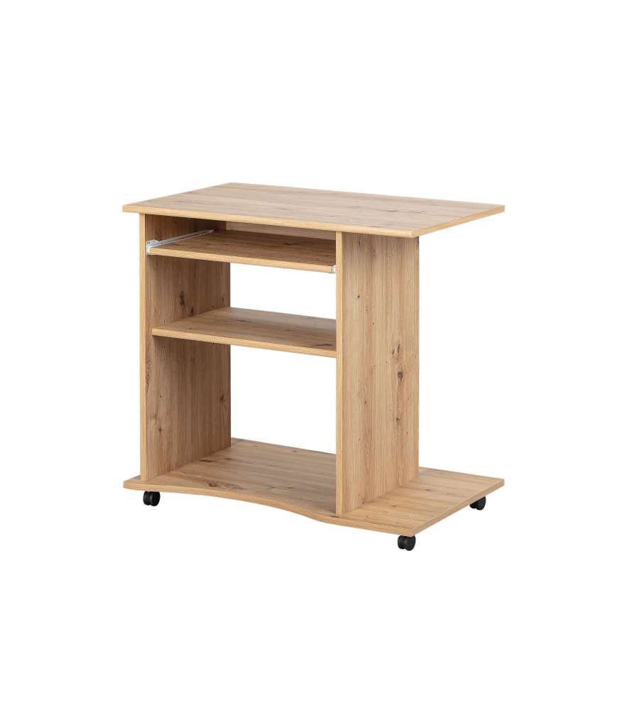 Mini Ufficio Con Ruote Quercia 80X50X75