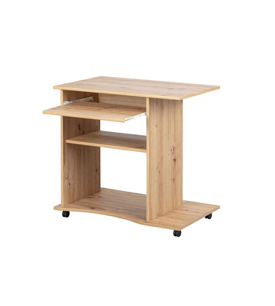 Mini Ufficio Con Ruote Quercia 80X50X75