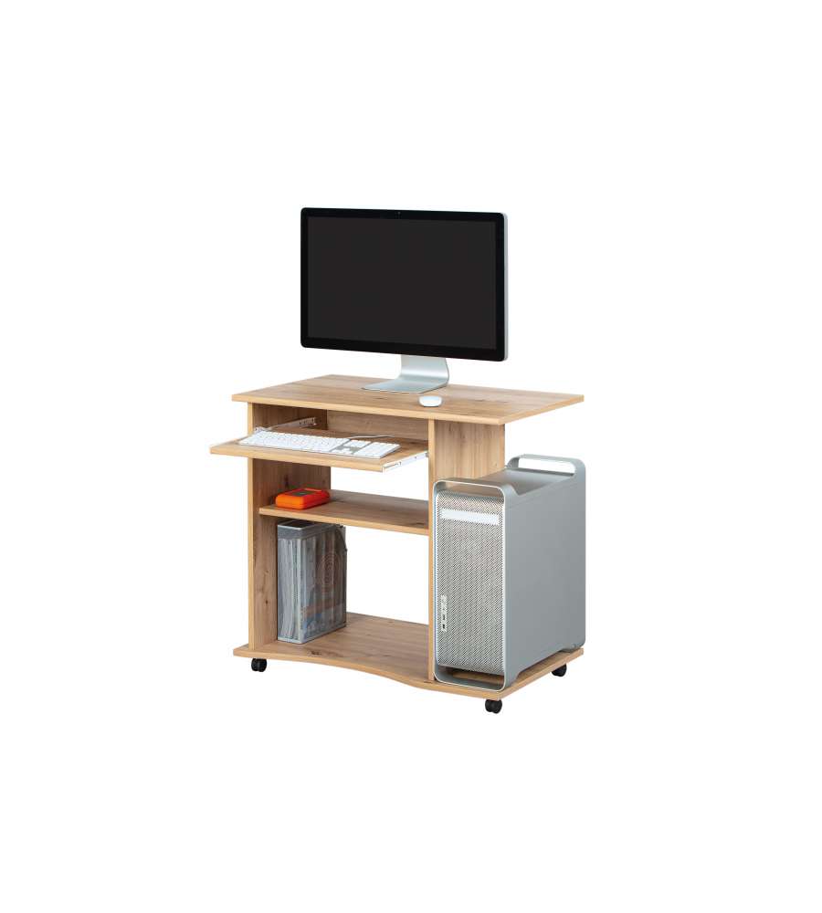 Mini Ufficio Con Ruote Quercia 80X50X75