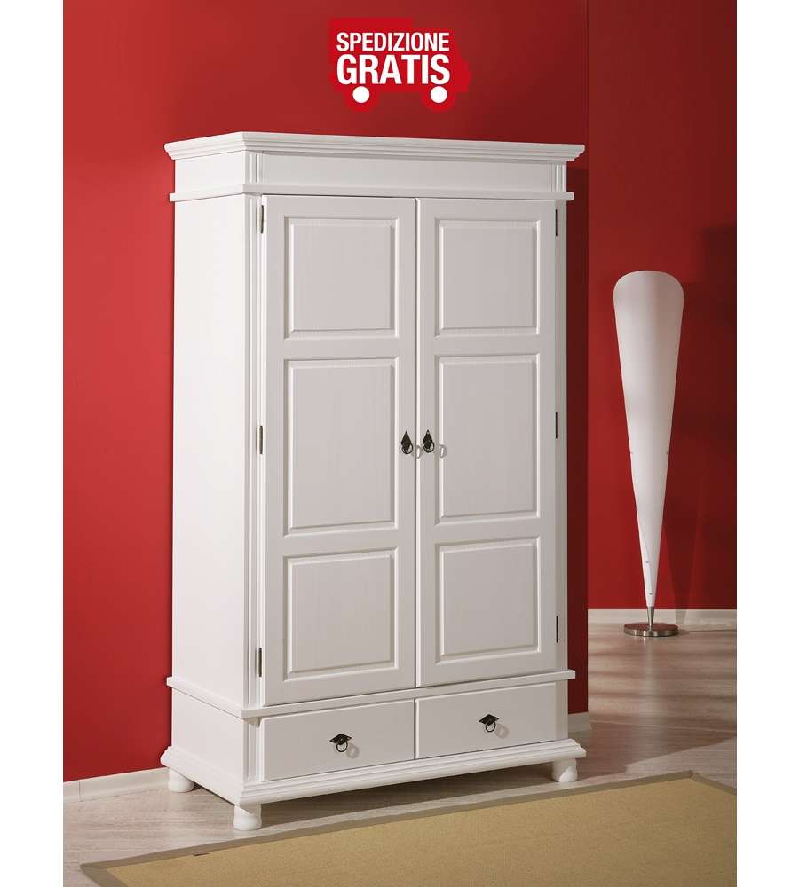Armadio 2 ante Danz 116 x p57 x 199 Bianco