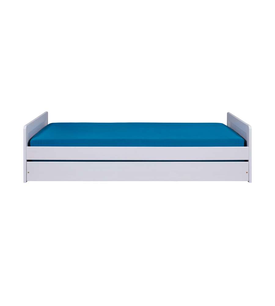 Inter Link Letto Singolo Surf in Pino Massello Bianco - 90x190 cm