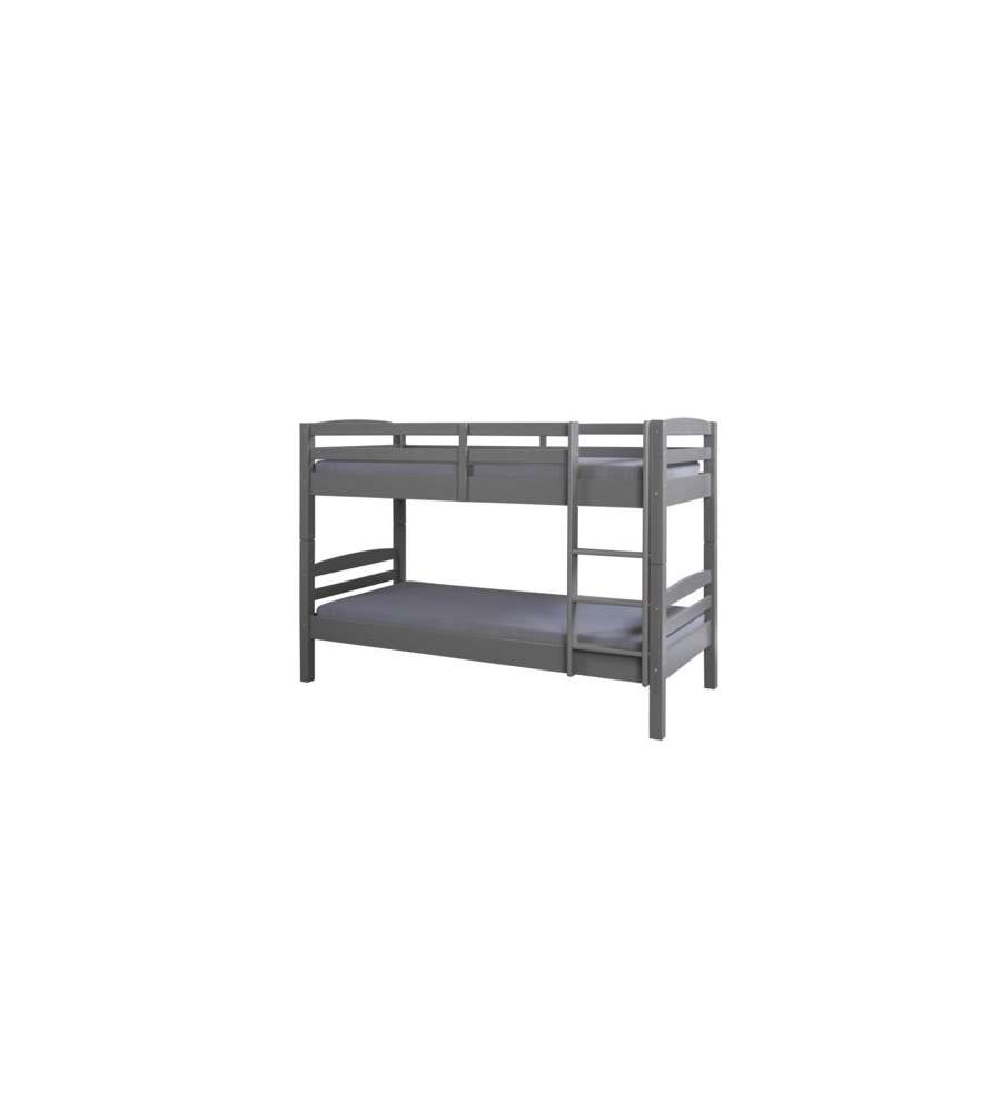 Letto Castello In Pino Tinto Grigio 90X200