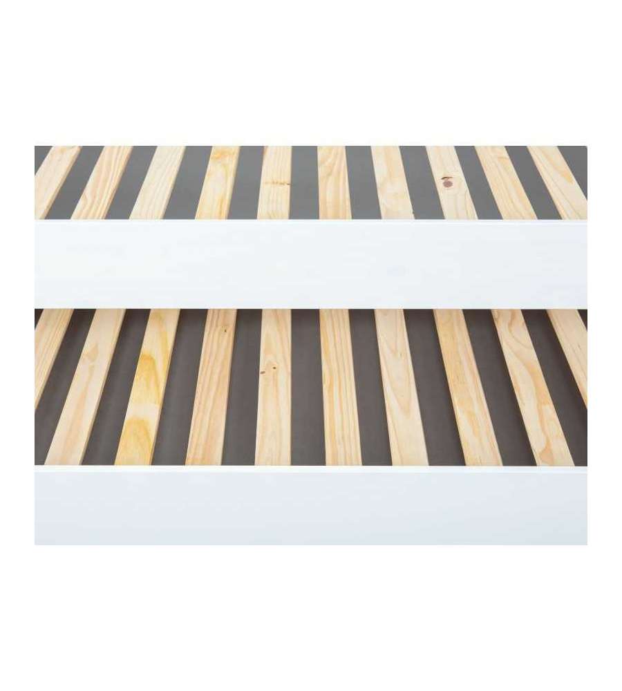 Inter Link Letto Singolo Sleep Well con Letto Estraibile - Pino Bianco 236x95 cm
