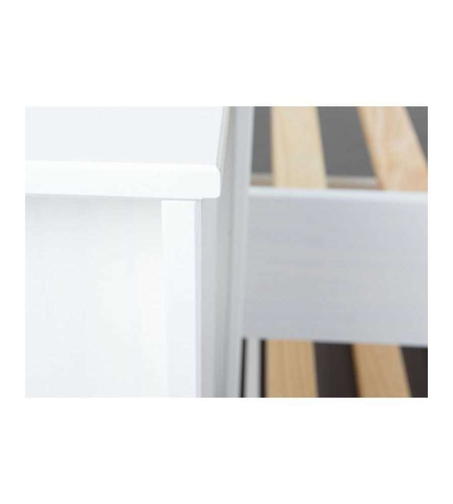 Inter Link Letto Singolo Sleep Well con Letto Estraibile - Pino Bianco 236x95 cm