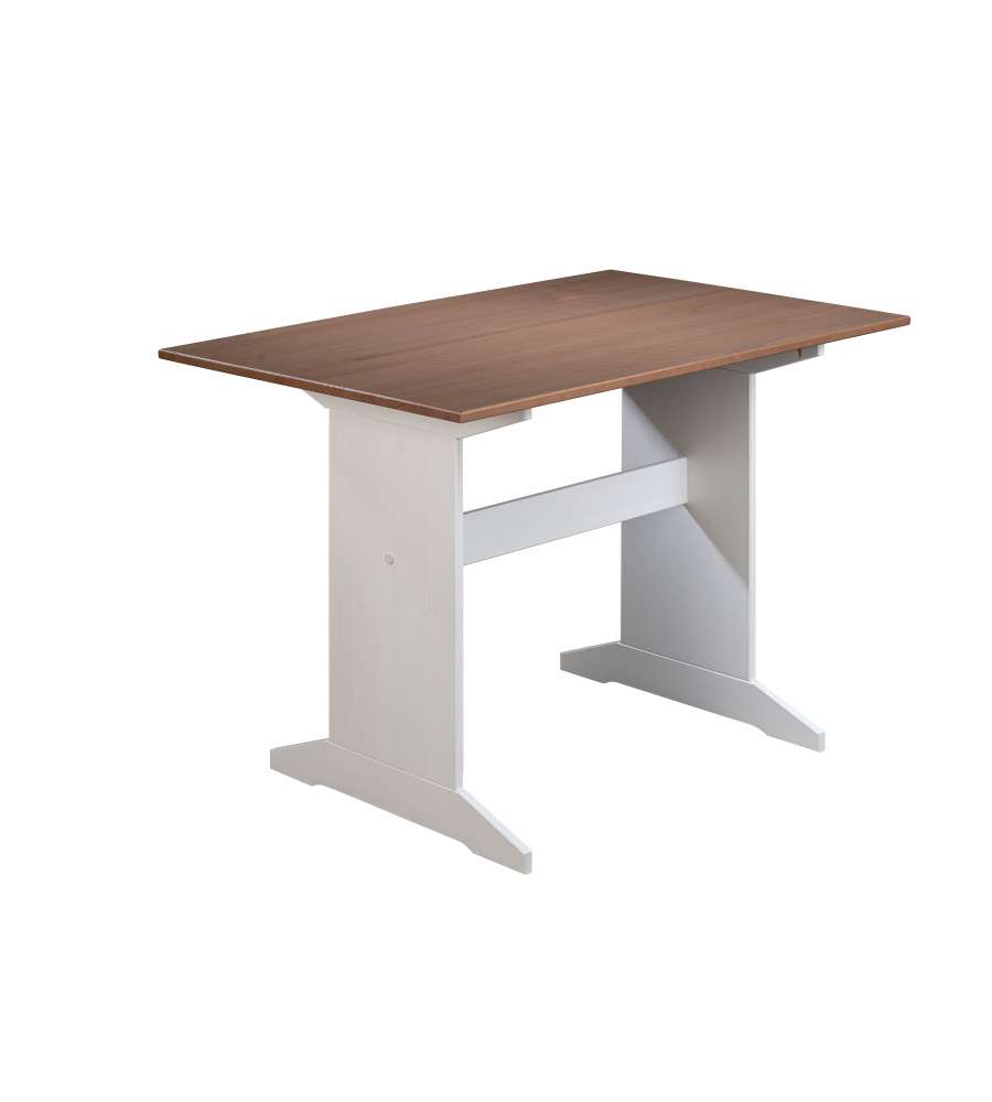 Tavolo pino bianco marrone 110x70x75