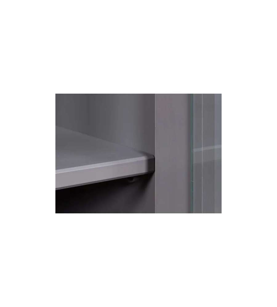Vetrina Luzerna 10 Grigio Seppia 90 x 38,4 x 190 cm