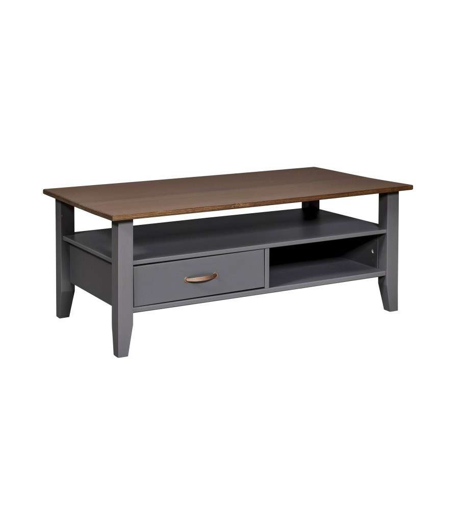 Tavolino Luzerna 115 x 45 x 60 cm Grigio in Pino Massello