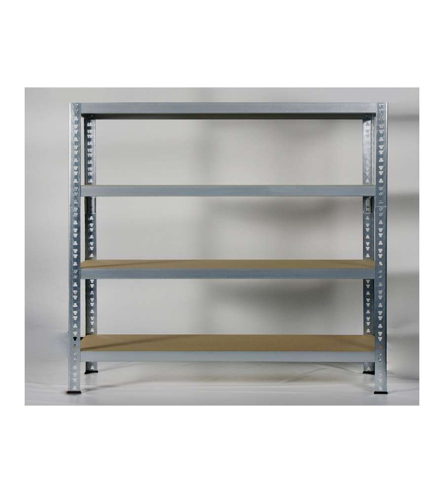 Scaffale Metallo e Legno - 4 Ripiani - 180x160x60 cm