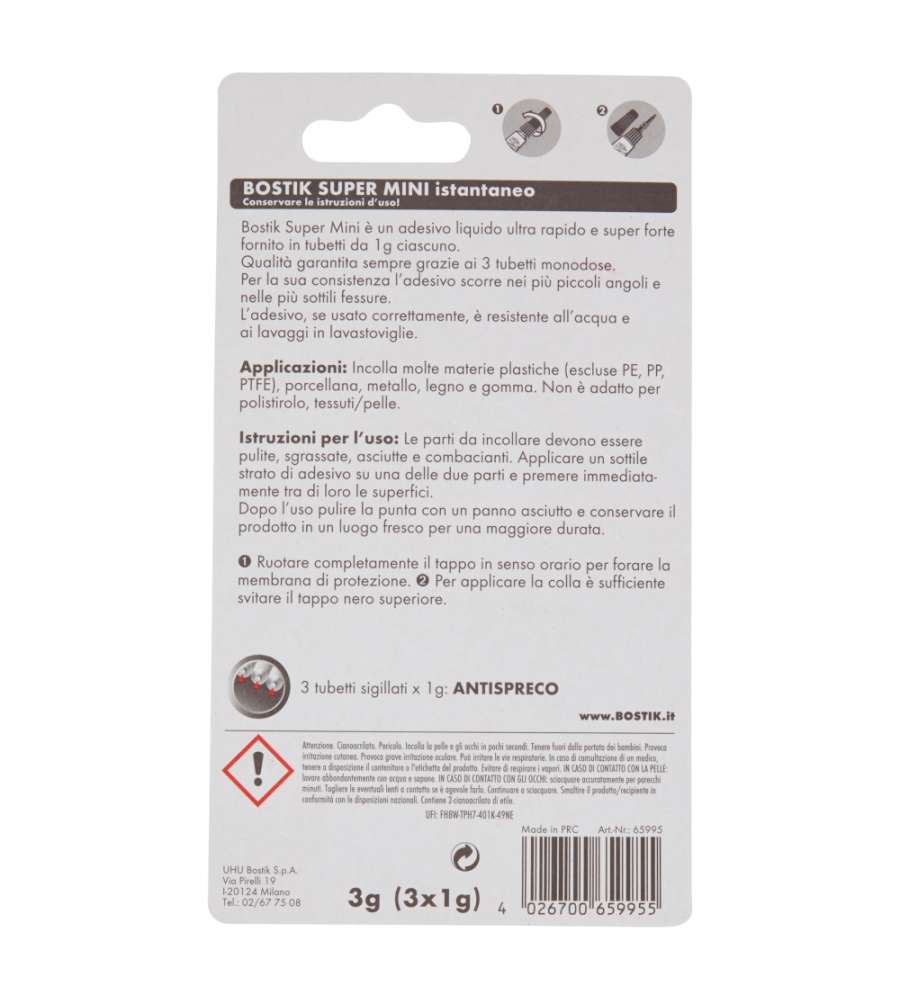 Bostik super mini adesivo universale