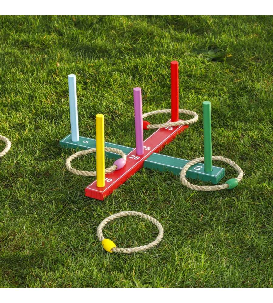 HI Set Gioco da Lancio per Esterni in Legno