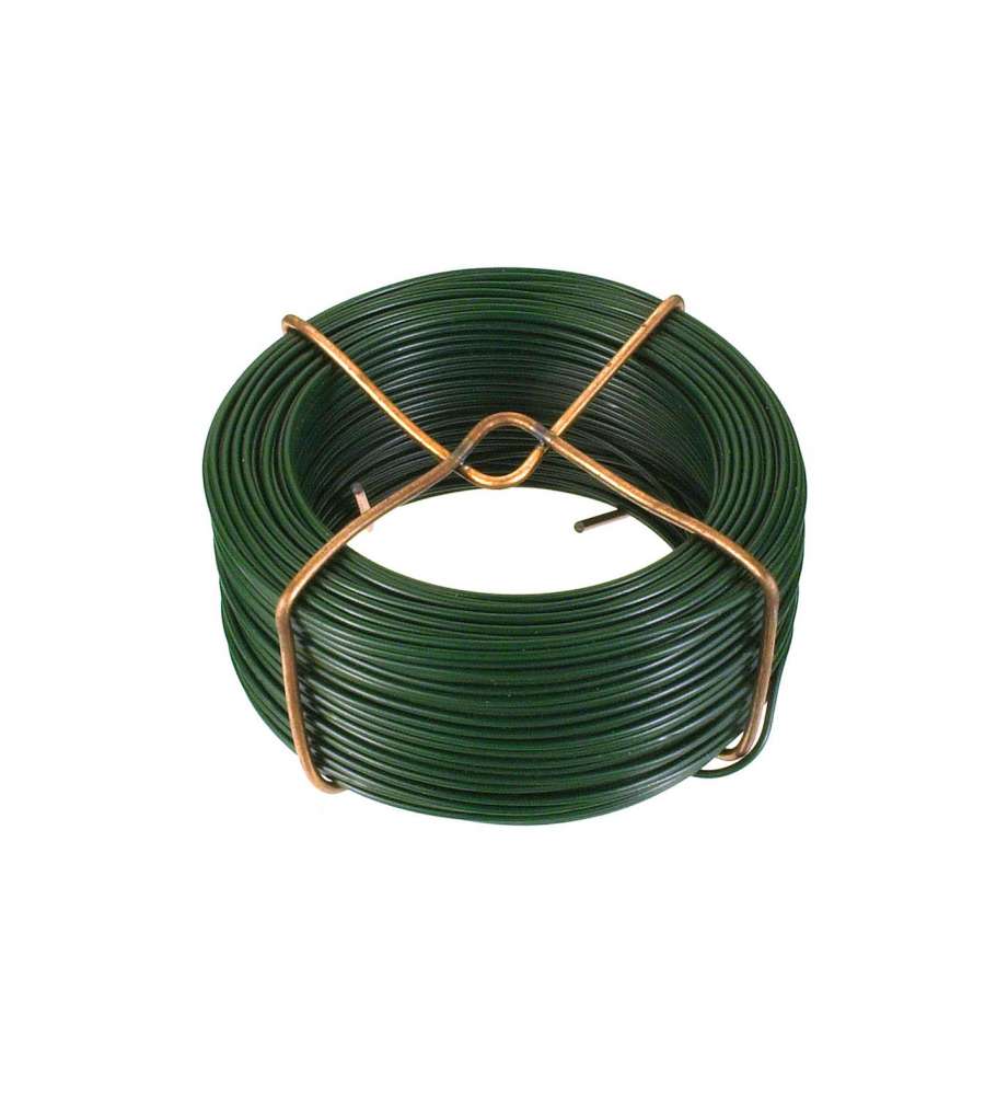 Filo di ferro zincato rivestito PVC verde Diam. 1,0 mm. - 60 mt.