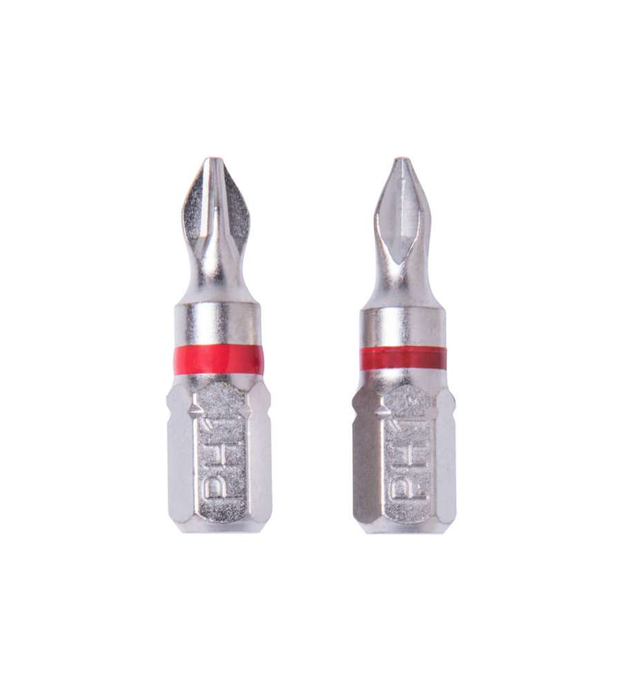 Inserti Phillips PH 1 acciaio diamantato 2 pz.