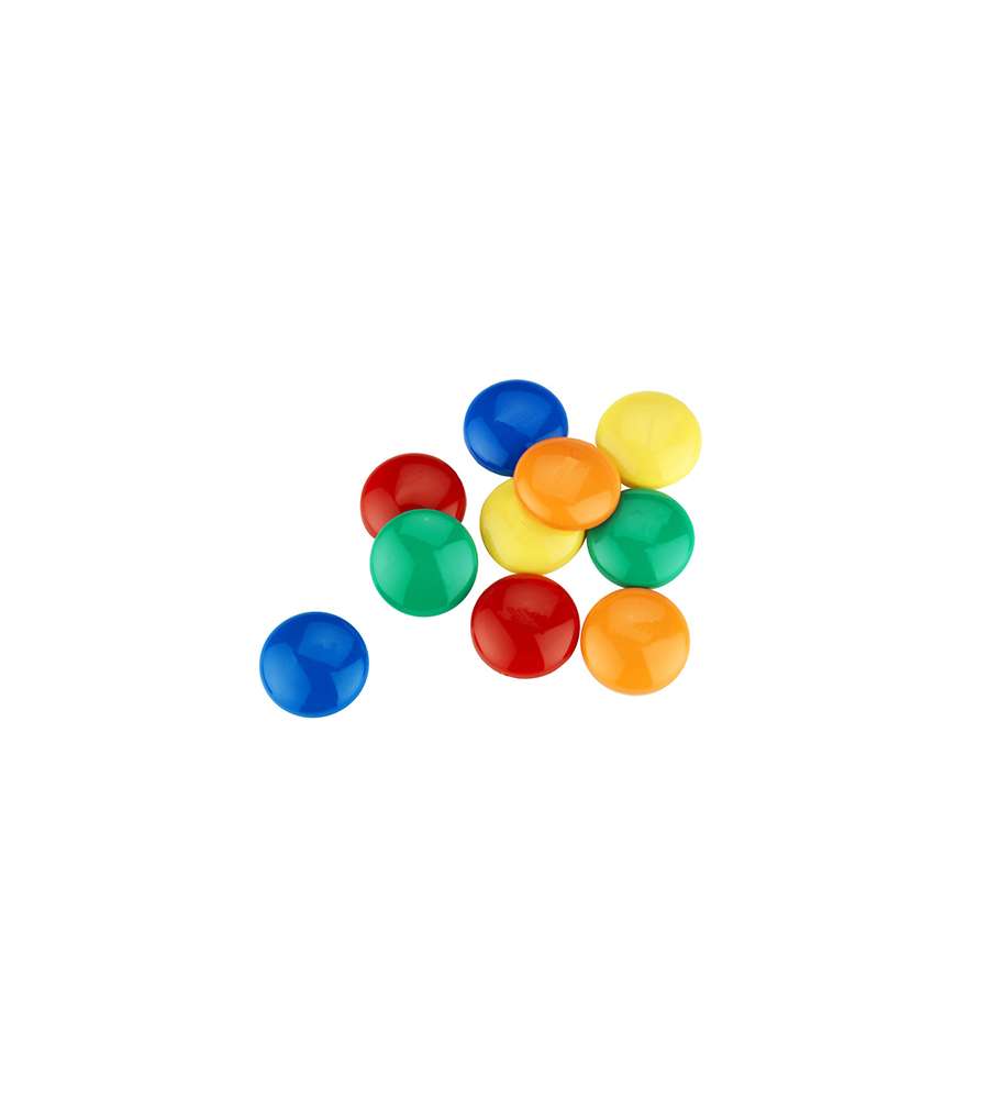 Magneti Diam. 30 mm. colori assortiti 10 pz.