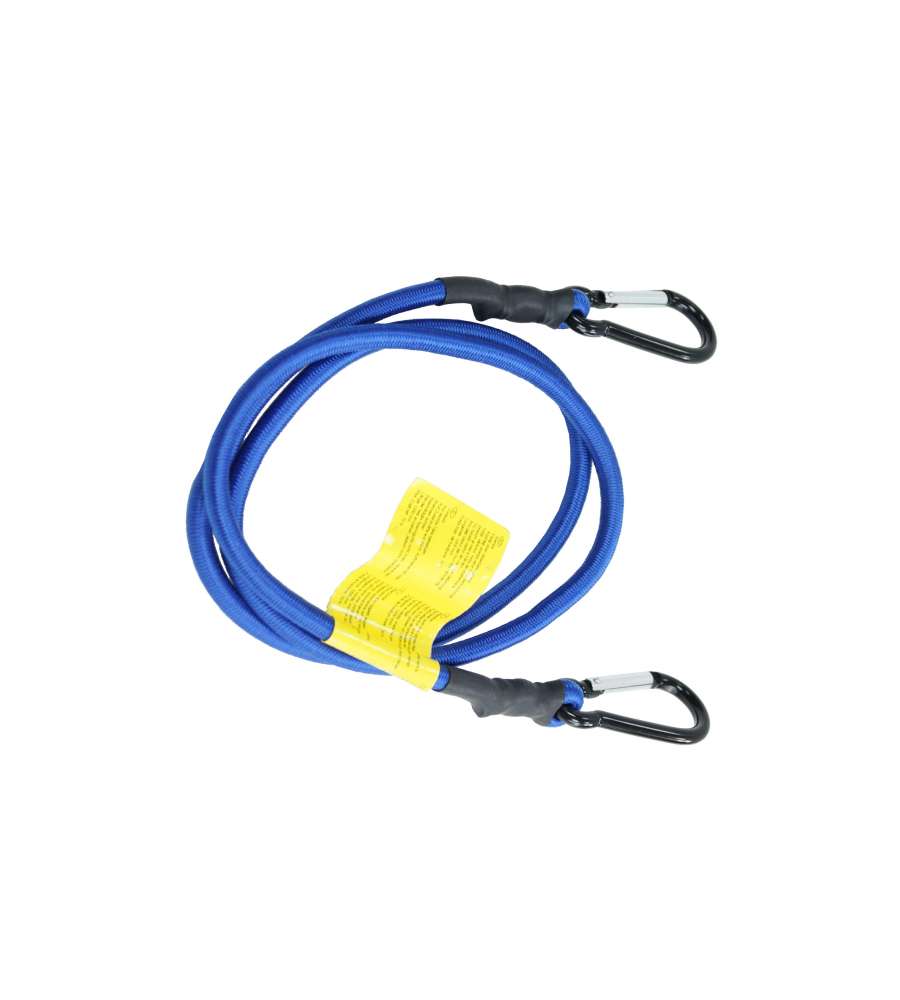 Cavo elastico Diam. 8 x 800 mm. con ganci in alluminio a moschettone 2 pz.