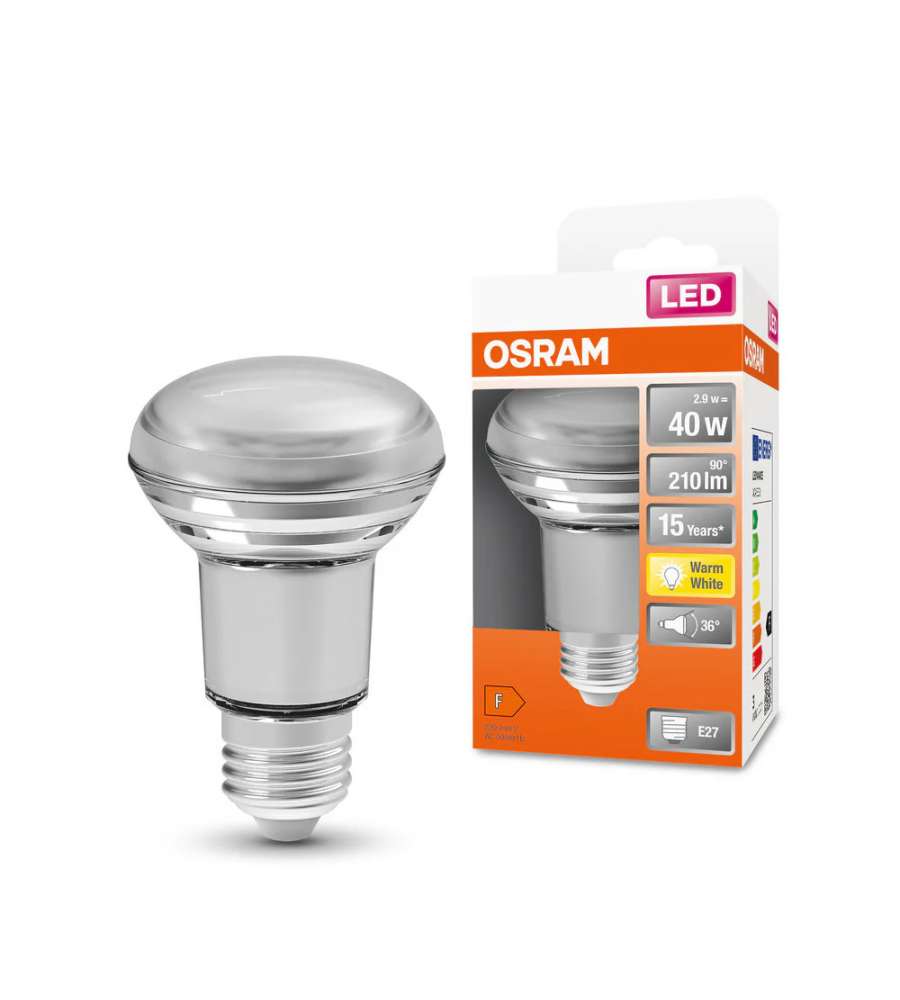 Lampadina LED Osram con riflettore R63 con attacco a vite retrofit 2700K Bianco Caldo