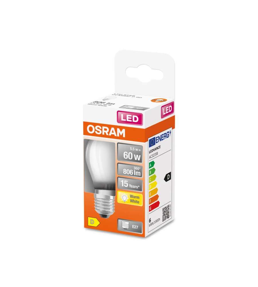 Lampadina LED Osram STAR Retrofit E27 5,5 Watt 2700 Kelvin 806 Lumen