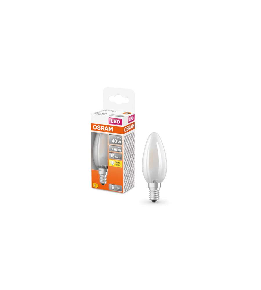 Lampadina LED Osram STAR Classic B 40 filamento, luce calda E14
