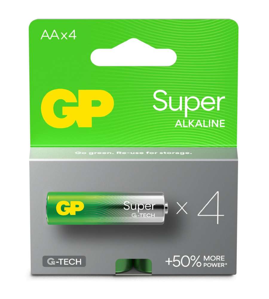 Batteria Super Alcalina 1,5V Stilo AA / 15A-2U4 / LR6 4 pz