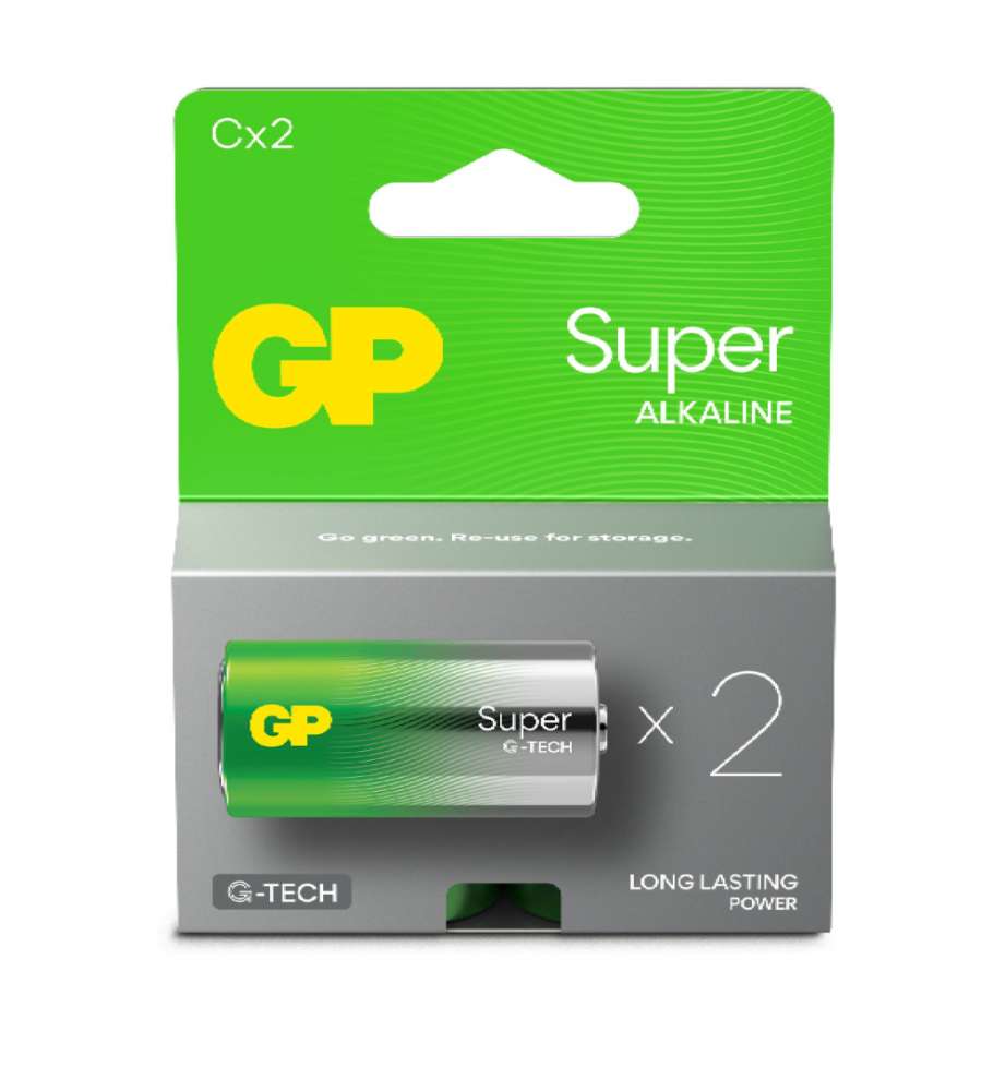 Batteria Super Alcalina 1,5V Mezza Torcia C / 14A-U2 / LR14 2 pz