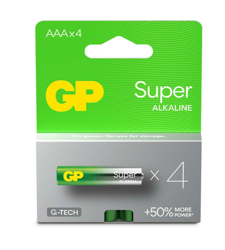 Batteria Super Alcalina 1,5V Mini Stilo AAA / 24A-2U4 / LR03 4 pz