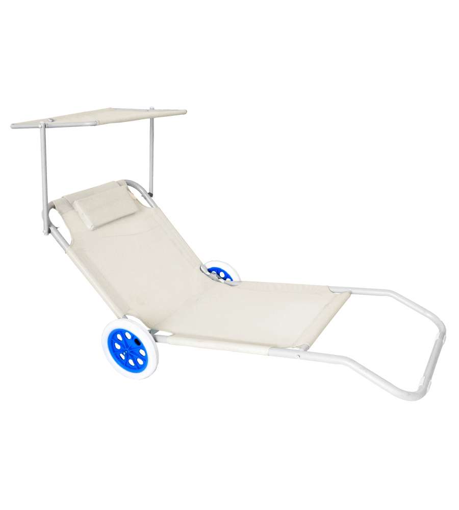 Spiaggina in alluminio con Ruote