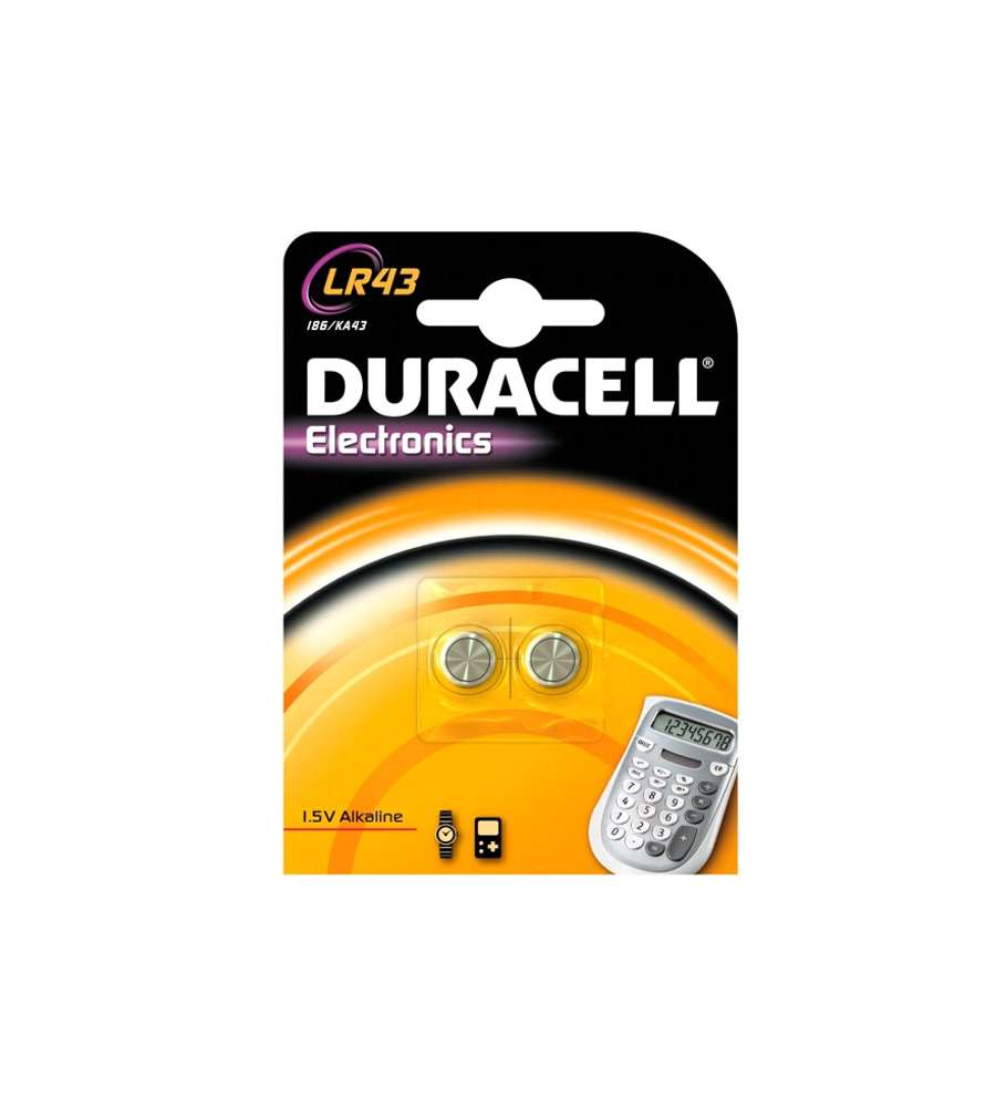 Pila Bottone Alkalina Pz 2       1,5Vlr43 Duracell