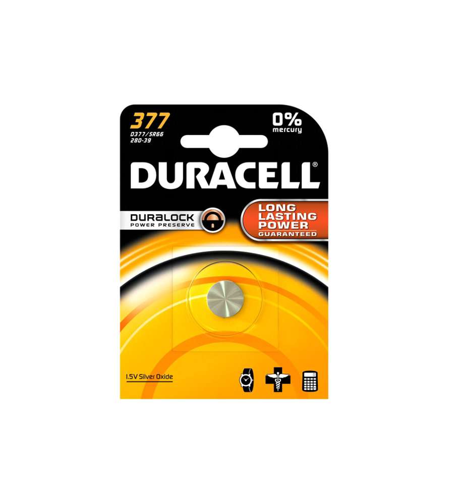 Pila Bottone Ossido Argento          D377 Duracell