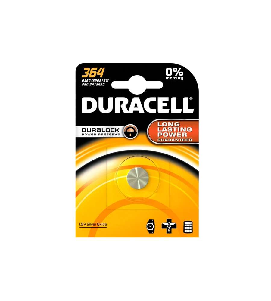 Pila Bottone Ossido Argento          D364 Duracell